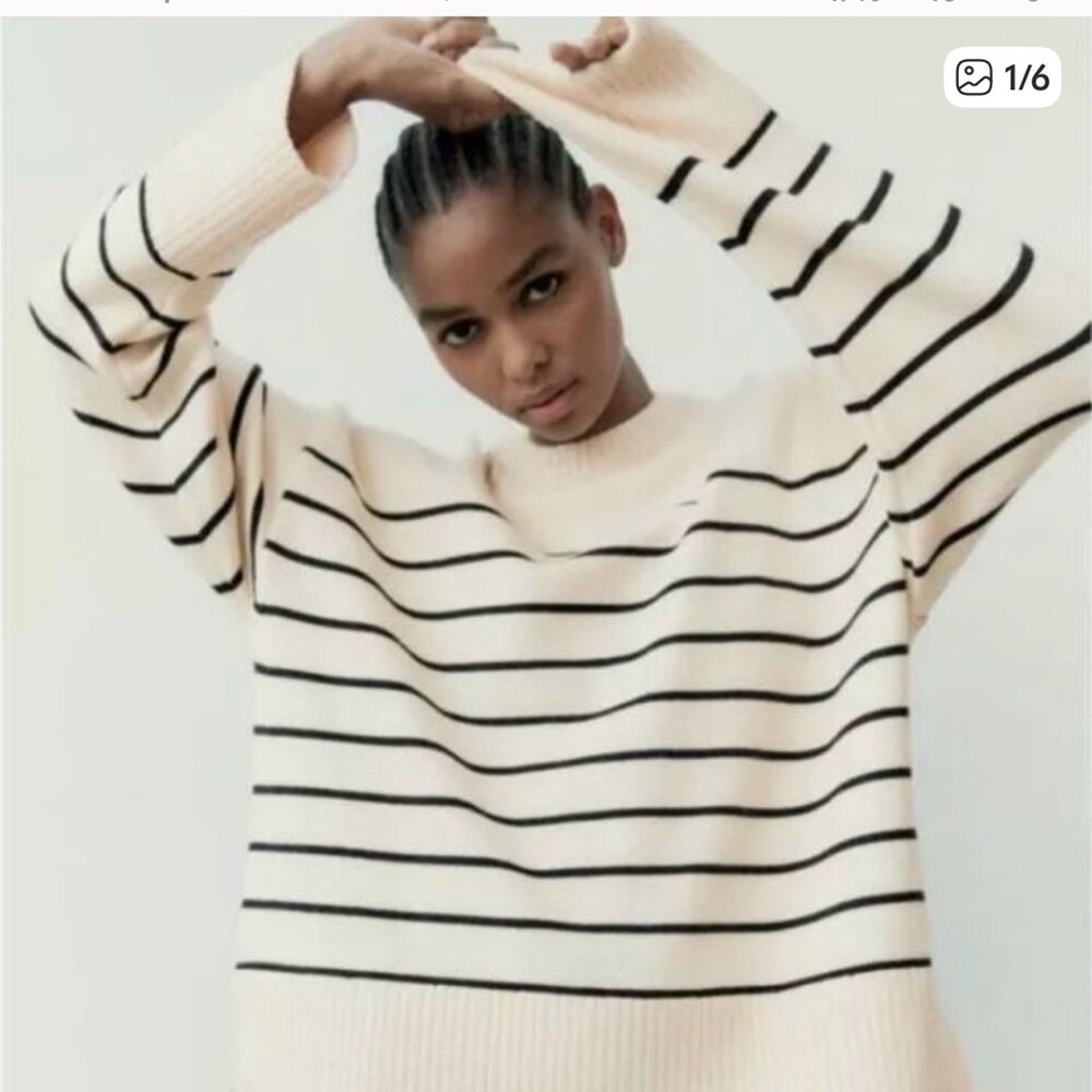 Zara Oversized Crewneck Sweater